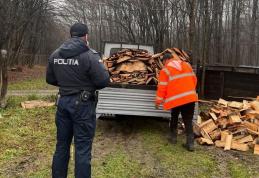 Material lemnos confiscat de Polițiștii din Dorohoi