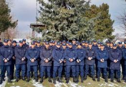 Elevi jandarmi în stagiul de practică la Jandarmeria Botoșani 