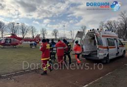 Bărbat din Havârna preluat de elicopterul SMURD de la Dorohoi - FOTO