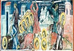 SINAXAR – 6 Martie – Sfinţii 42 de Mucenici din Amoreea; Aflarea Sfintei Cruci (Canonul Mare)