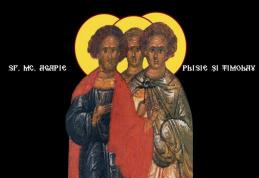 SINAXAR – 15 Martie – Sfinţii Mucenici Agapie, Plisie şi Timolau (Pomenirea celor adormiți)