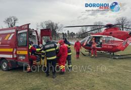 Bebeluș de o lună preluat de urgență de elicopterul SMURD de la Dorohoi - FOTO