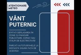 Cod Galben de vânt pentru județul Botoșani a fost prelungit până joi, la ora 23:00