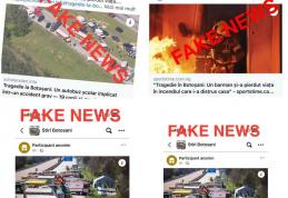 Atenție! ȘTIRI FALSE despre accidente grave, tragedii sau incidente, la Botoșani