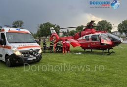 Bărbat din Dorohoi preluat de urgență de elicopterul SMURD - FOTO