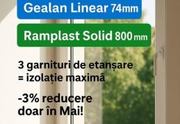 Descoperă noile profile din portofoliul Design Aur Therm. Doar în luna Mai: primești 3% reducere la ferestrele și ușile comandate!