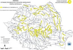 COD GALBEN: Risc de inundații pe pe râul Jijia și afluenții acestuia