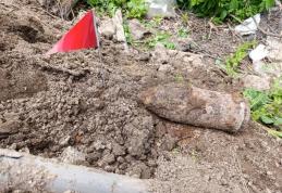 Proiectil descoperit într-o gospodărie din Ungureni