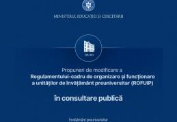 Ministerul Educației a lansat în consultare publică modificări ale ROFUIP
