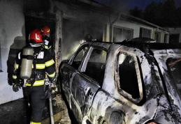 Incendiu în parcarea unui service auto din Botoșani