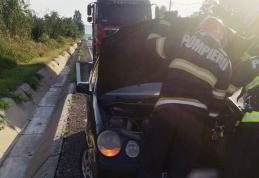 Bărbat rănit în urma unui accident rutier produs în localitatea Mănăstirea Doamnei