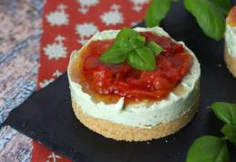Cheesecake sărat - cu busuioc și roșii cherry