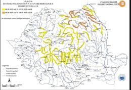 Atenție! COD PORTOCALIU de instabilitate atmosferică și CODURI PORTOCALIU și GALBEN de inundații