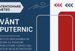 Atenție! Cod Galben de vânt, cu intensificări de peste 50 km/h, în județul Botoșani