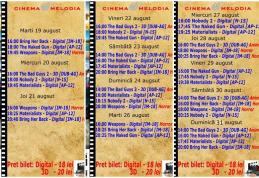 Vezi ce filme vor rula la Cinema „MELODIA” Dorohoi, în perioada 19 - 31 august – FOTO