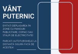 Cod Galben de vânt pentru județul Botoșani 