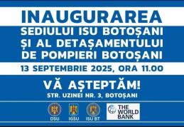 Pompierii botoșăneni își inaugurează noul sediu chiar de Ziua Pompierilor din România