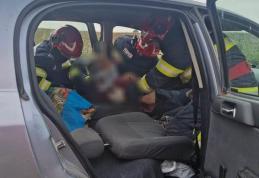 Accident între Dorohoi și George Enescu. Doi soți au ajuns la spital 