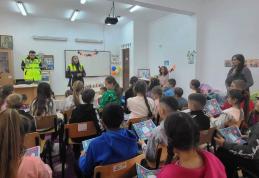 Educația rutieră a copiilor, prioritatea polițiștilor de la Ștefănești