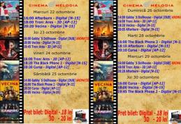 Vezi ce filme vor rula la Cinema „MELODIA” Dorohoi, în perioada 22 octombrie - 02 noiembrie – FOTO