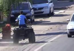 Depistat de polițiști în trafic la volanul unui ATV, fără a deține permis de conducere