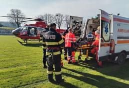 Femeie în stare gravă preluată de urgență de elicopterul SMURD de la Dorohoi - FOTO