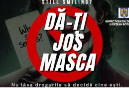 Polițiștii lansează campania „Dă-ți jos masca” dedicată prevenirii traficului de droguri