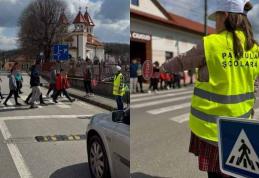 Activitate de educație rutieră- patrulă școlară în zona Școlii Profesionale „Ion Pillat”, din Dorohoi
