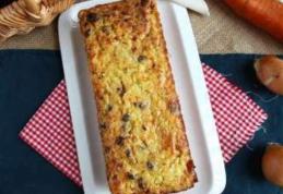 Chec aperitiv cu griș, dovlecei și morcov