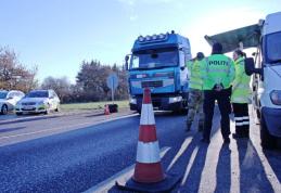 Trei camioane imobilizate din cauza faptului că șoferii nu au respectat timpii de odihnă