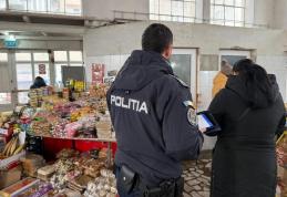 Acțiune a polițiștilor în zona Pieței Centrale. Articole pirotehnice confiscate și amenzi de 40.000 de lei