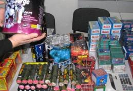 800 kilograme de articole pirotehnice ridicate de polițiști