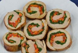 Ruladă de porc cu legume la cuptor