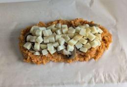 Chec cu dovleac, ciuperci și brânză