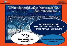 Atelierele de pictură pe sticlă „Dimineți de ianuarie la muzeu”