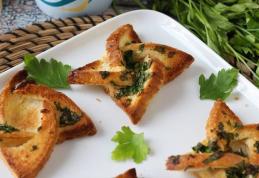 Pâine cu usturoi în stil stea