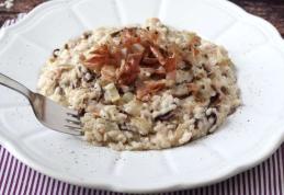 Risotto cremos cu bacon și cremă de brânză