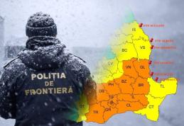 Poliția de Frontieră Română: Atenționare privind condițiile meteo și tranzitarea frontierei