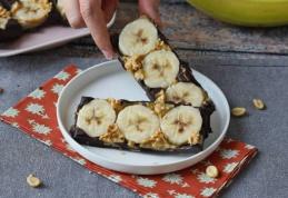 Batoane cu banane, unt de arahide și ciocolată, fără zahăr adăugat