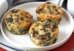 Brioșe cu spanac și ciuperci