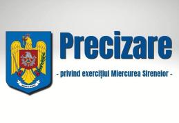 ISU Botoșani: Anunț privind exercițiul „Miercurea sirenelor”