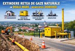 Investiție de peste 8 milioane de lei pentru extinderea rețelei de gaze naturale în Dealu Mare, municipiul Dorohoi