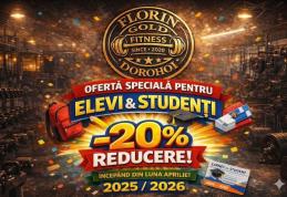 Florin Gold Fitness Dorohoi lansează o ofertă specială pentru elevi și studenți
