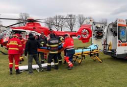 Bărbat din Dersca preluat de elicopterul SMURD de la Dorohoi