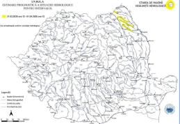 Cod galben de inundații râurile Jijia, Miletin, Sitna și Bahlui