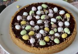 Tartă cu ciocolată și caramel