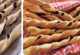 Grisine cu măsline și usturoi