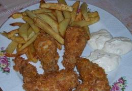 Ciocănele de pui în fulgi de porumb