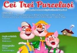 Duminică în premieră pe scena Teatrului Vasilache „Cei trei purceluşi”