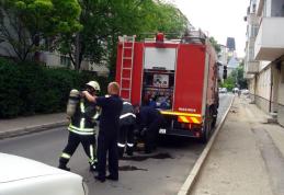 Apartament incendiat din neglijență